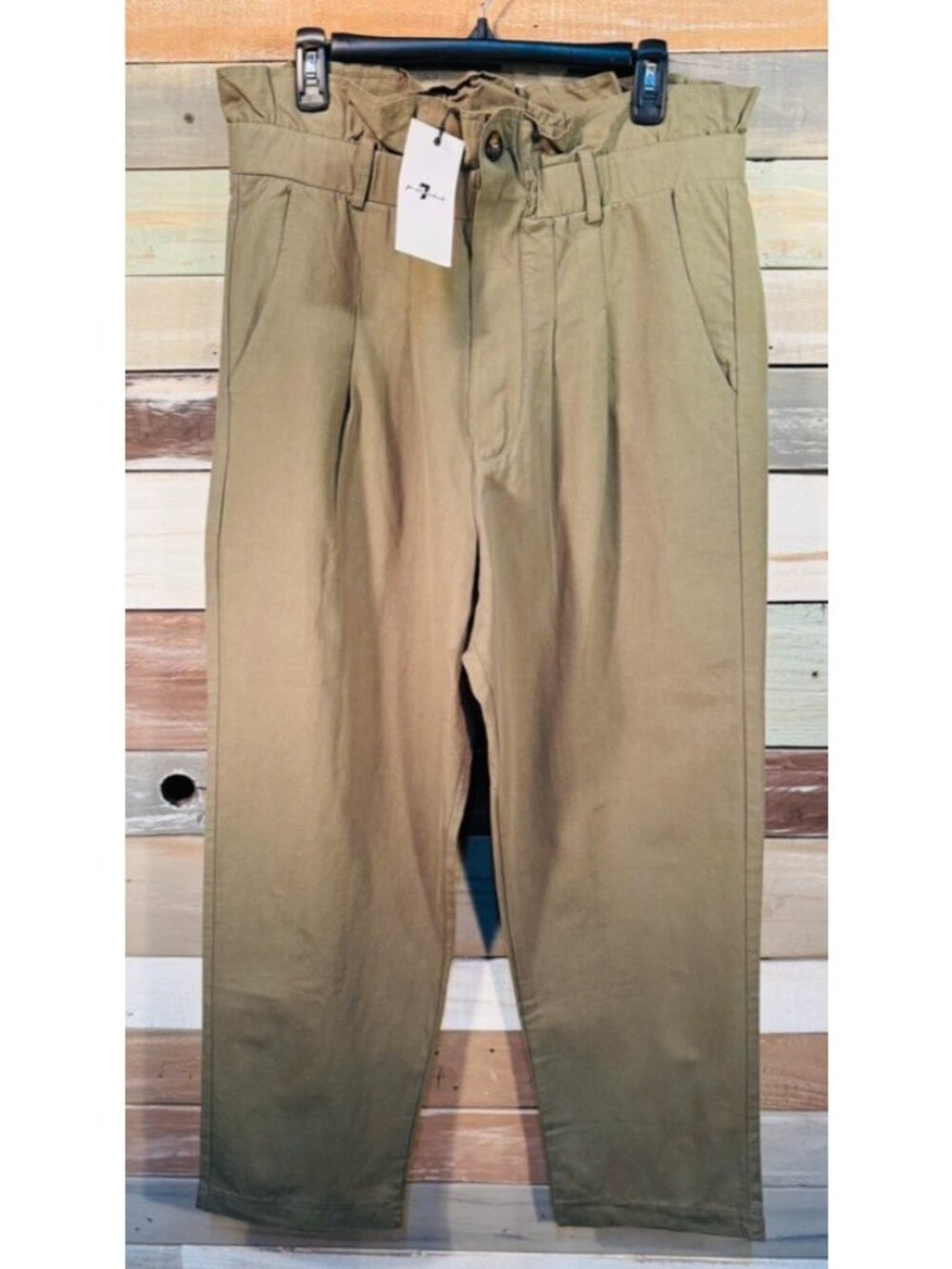 Women’s Seven For All Mankind Olive Green Jeans High Waisted NWT - Large 37
